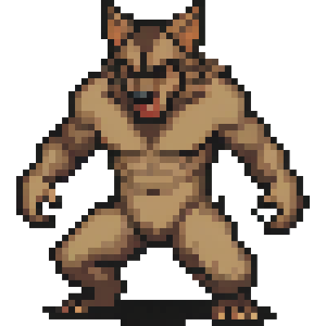 Pixel Art Werewolf