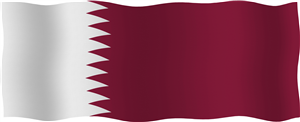 Waving Qatar Flag