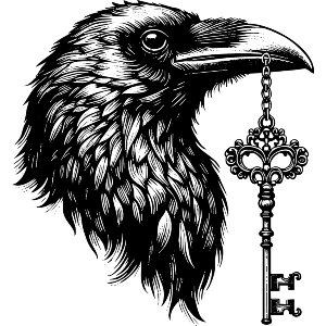 Raven with Key