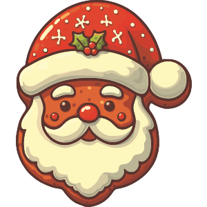 Gingerbread Santa Face