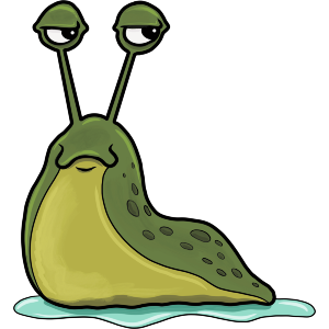 Grumpy Green Slug