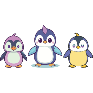 Cute Kawaii Penguins