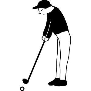 Man enjoying golf