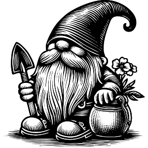 Garden Gnome With Trowel