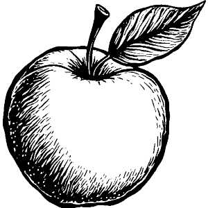 Apple with Leaf