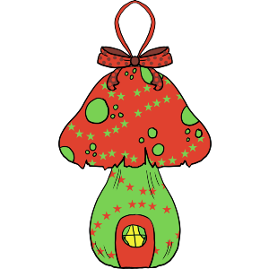 Toadstool Christmas Ornament