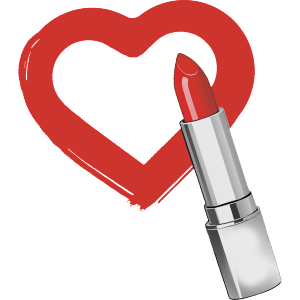 Red Lipstick Love Heart 