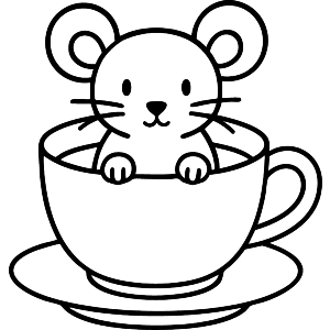 Mouse in a tea pot