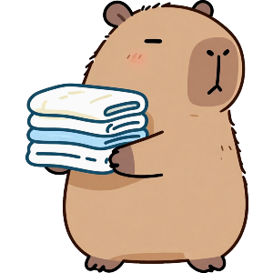 Capybara with Towels