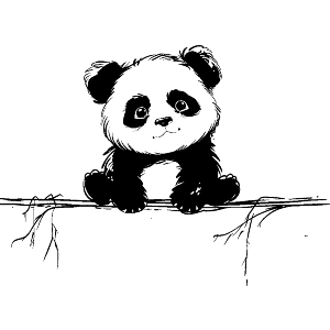 Cute Sketchy Panda 
