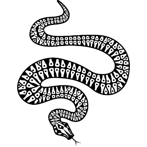 Winding Tattoo Snake