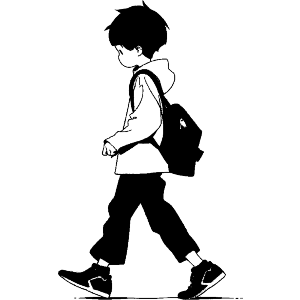 Cute Boy Walking