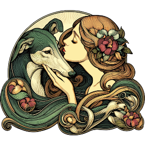 Girl With Greyhound