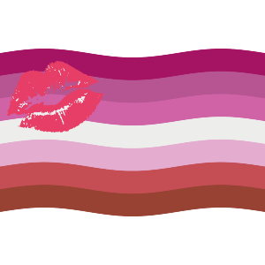 Waving Lipstick-Lesbian Flag