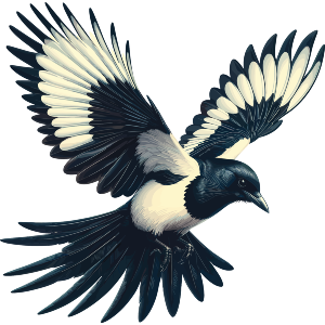 Magpie Flying