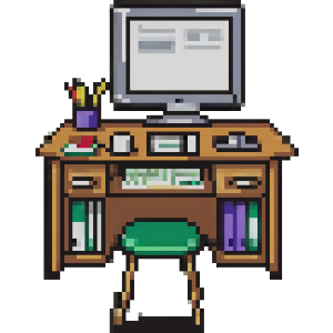 Organized Desk Pixel Art
