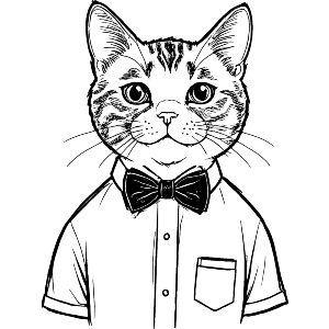 Cat with Bow Tie