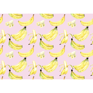 Bananas Pattern With Pink Background