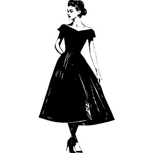 Elegant Woman in Dress