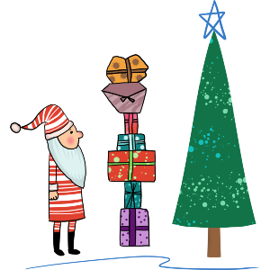 Father Christmas With Presents