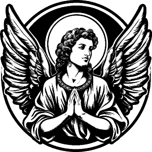 Angel in Circle Frame