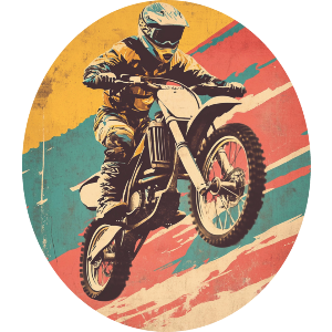 Retro Dirt Bike Rider