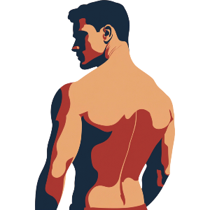 Minimalist Muscular Man 