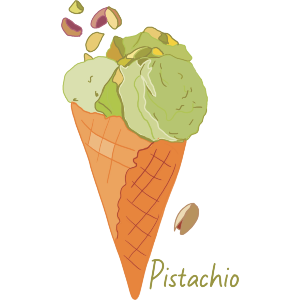 Pistachio Ice Cream Cone 