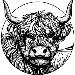 Highland Cow Face
