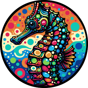 Pop Art Seahorse