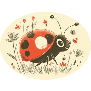 Cute Sketchy Ladybug