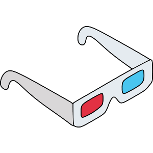 Retro Red-Blue 3D Glasses
