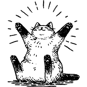 Happy Cat Sitting