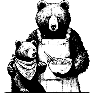 Mama Bear With Porridge