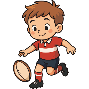 Boy Playing Rugby