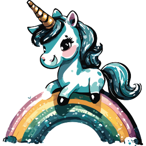 Unicorn And Rainbow 