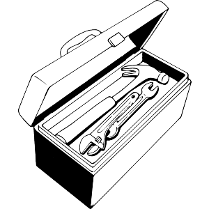 Toolbox with Hammer and Spanner