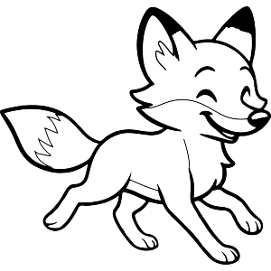Happy Running Fox
