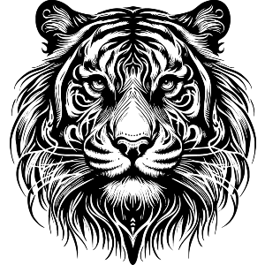 Tribal Tiger Head