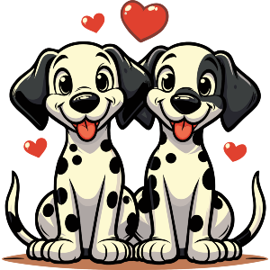 Cute Dalmation Best Friends