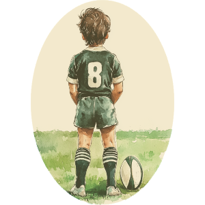 Boy with Rugby Ball