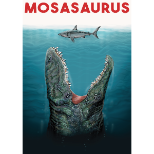 Mosasaurus Dinosaur & Shark