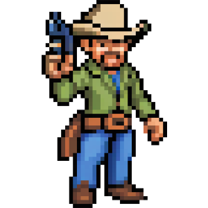 Pixel Art Cowboy