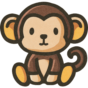 Cute Monkey Sitting