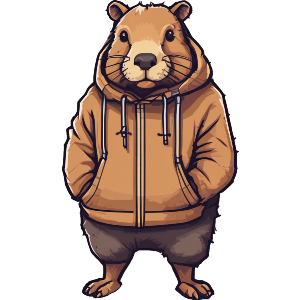 Capybara wearing Hoodie