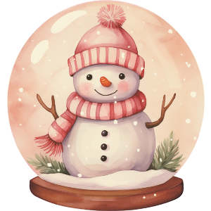 Snowman In Snow Globe