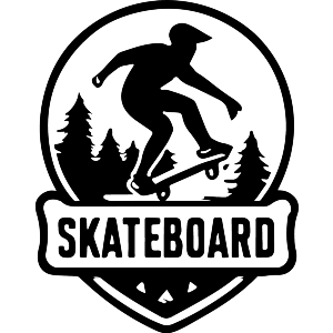 Skateboarding Emblem Design