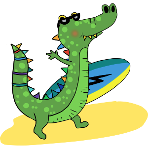 Surfing Croc