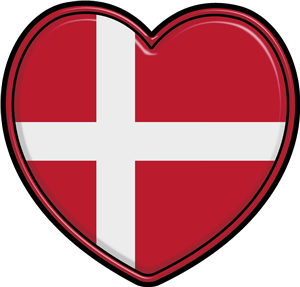 Denmark Flag Heart