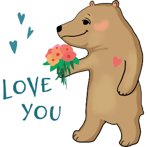 Bear With Flowers